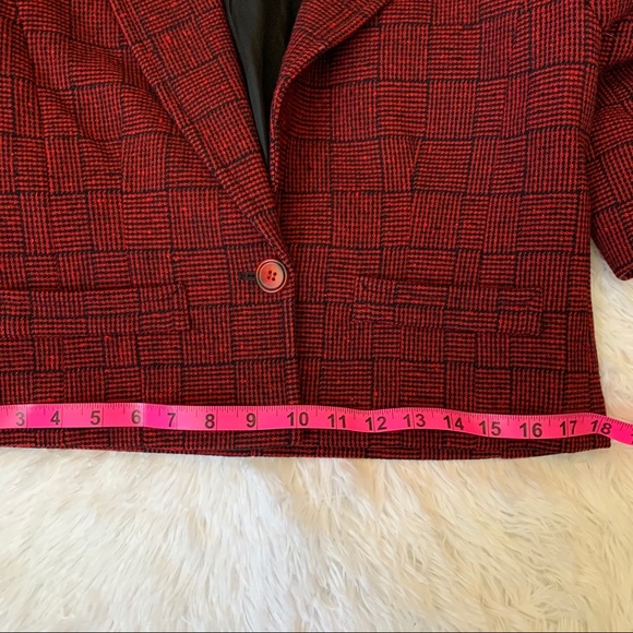 70s Vintage Pendleton Wool 1 Button Striped Blazer - Picture 11 of 13